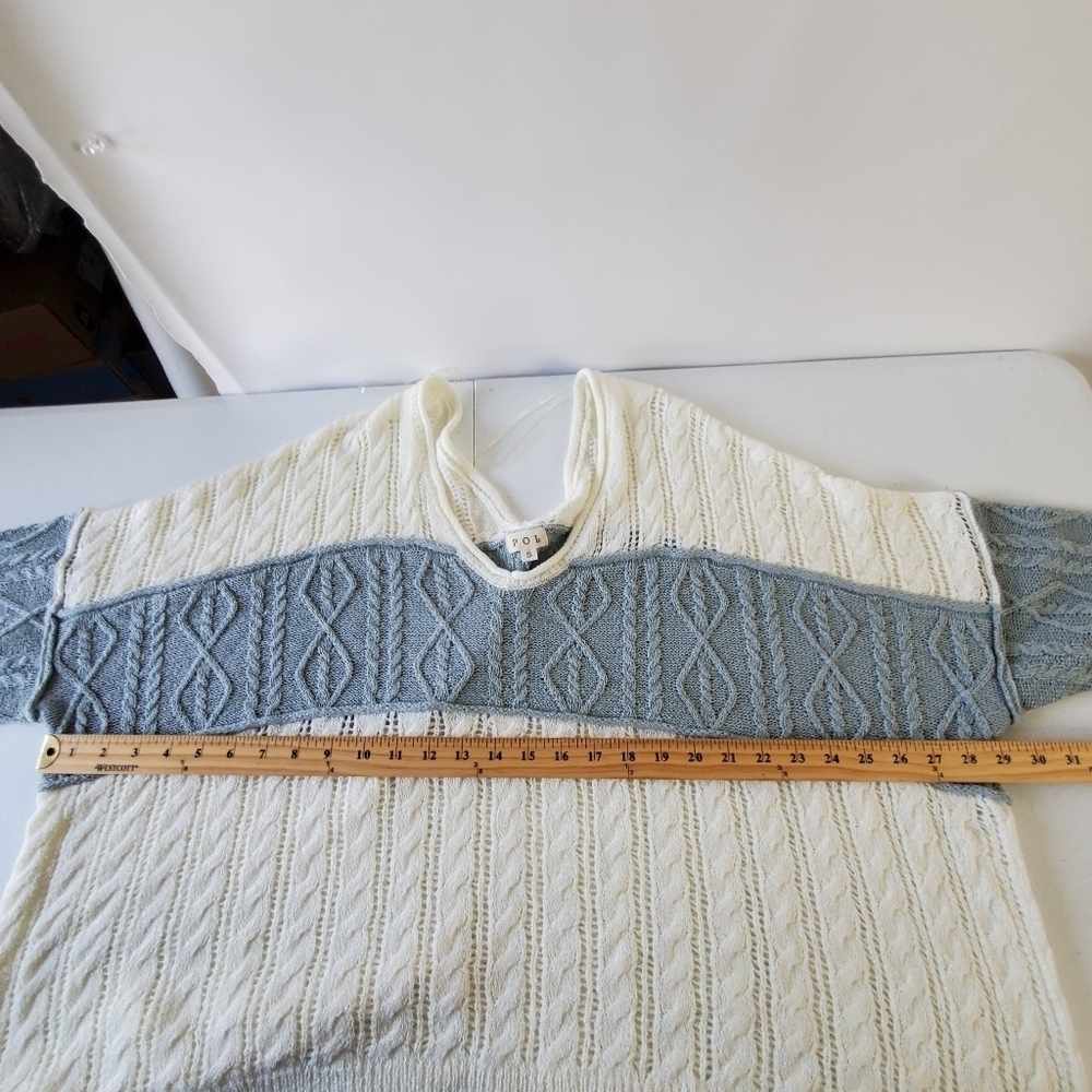 Pol Oversized Color Block Top Distressed Pullover… - image 8